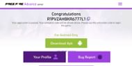 Press the 'Download APK' option to obtain the APK file of the Advance Server (Image via Garena)